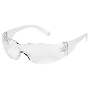 Bouton Optical 250-01-0300 Zenon Z12 Ext. Bridge Rimless Safety Glasses, CL/CL Lens, Anti-Scratch