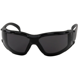 Bouton Optical 250-01-F021 Zenon Z12 Rimless Safety Glasses, BK/GY Lens, Foam, Anti-Scratch/Fog