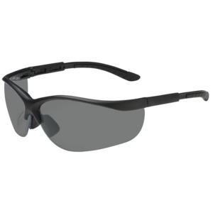 Bouton Optical 250-21-0401 Hi-Voltage AC Semi-Rimless Safety Glasses, BK/GY Lens, Anti-Scratch