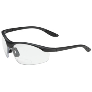 Bouton Optical 250-25-0010 Mag Readers Safety Readers, Semi-Rimless, BK/CL Lens, Anti-Scratch, +1.00 Diopter