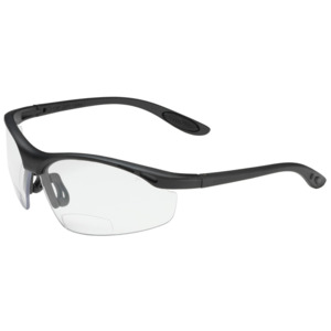 Bouton Optical 250-25-0020 Mag Readers Safety Readers, Semi-Rimless, BK/CL Lens, Anti-Scratch, +2.00 Diopter