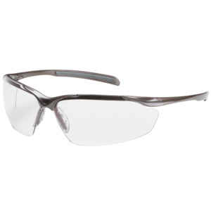 Bouton Optical 250-33-1010 Commander Safety Glasses, Semi-Rimless, Gloss BZ/CL Lens, Anti-Scratch/Reflective