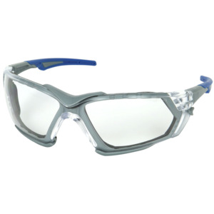 Bouton Optical 250-54-0020 Fortify Safety Glasses, Rimless, GY/CL Lens, Foam, Anti-Scratch/Fog