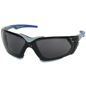 Bouton Optical 250-54-0021 Fortify Safety Glasses, Rimless, GY/GY Lens, Foam, Anti-Scratch/Fog