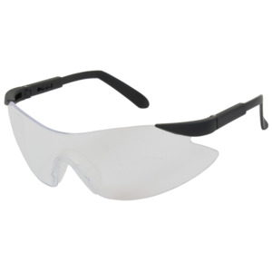 Bouton Optical 250-92-0020 Wilco Safety Glasses, Rimless, BK/CL Lens, Anti-Scratch/Fog