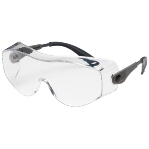Bouton Optical 250-98-0000 OverSite OTG Safety Glasses, Rimless, BK/GY/CL Lens, Anti-Scratch