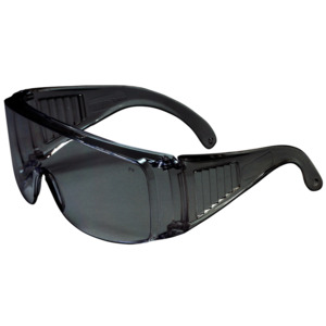 Bouton Optical 250-99-0901 The Scout OTG Safety Glasses, Rimless, GY w/GY Lens, Anti-Scratch