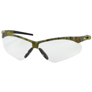 Bouton Optical 250-AN-10131 Anser Safety Glasses, Semi-Rimless, Camouflage/CL Lens, Anti-Scratch/Fog