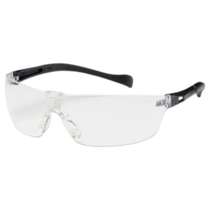 Bouton Optical 250-MT-10071 Monteray II Safety Glasses, Rimless, BK/CL Lens, Anti-Scratch/Fog