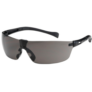 Bouton Optical 250-MT-10072 Monteray II Safety Glasses, Rimless, BK/GY Lens, Anti-Scratch