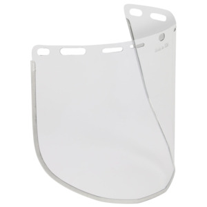 Bouton Optical 251-01-7204 CL Polycarbonate Safety Visor, Aluminum Binding, .040" Thickness