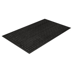 Crown Matting KS 0039BK Safe-Flow Plus Drainage Mat, Black, 1/8" Thickness, 3' x 9'