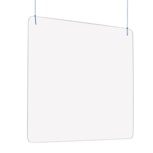 BenchPro GLA2424 Ceiling Sneeze Guard 24" L x 24" H