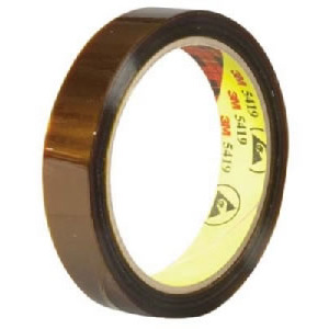 3M 7000125231 Tape, 5419, Low Static, DuPont Kapton Polyimide Film, High Temperature Resistant, 1in x 36yds