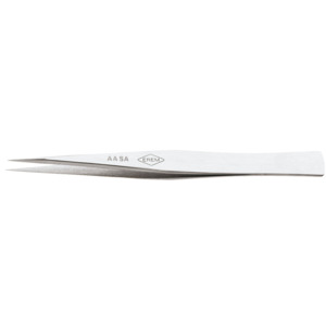 Weller-Erem AASA Tweezers, Anti-Acid Nickel Plated, Medium, Straight, Stainless Steel, 4.921"