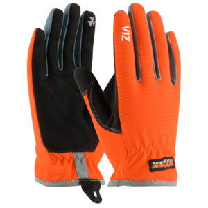 Maximum Safety 120-4600/XL Glove, Viz Workman, Syn. Leather Palm, PVC Grip, Hi-Vis Orange, XL