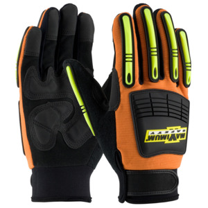 Maximum Safety 120-5900/XXXL Glove, MOG, Synthetic Leather Palm, TPR Impact, Hi-Vis Orange, 3XL