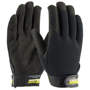 Maximum Safety 120-MX2805/XL Glove, Professional Mechanic, Syn. Leather Palm, Black, XL