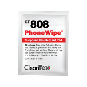 Advantus CT808 CleanTex™ PhoneWipe® Disinfectant Wipe, 72/Box