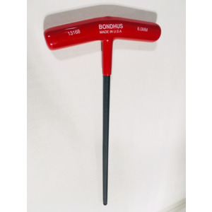 Bondhus 13160 T-Handle Balldriver Hex Key 4mm 8.7" OAL