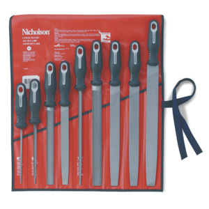 Nicholson 22030HNNN Comfort-grip Industrial File Set, 9pc