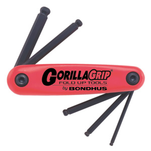 Bondhus 12897 5-Piece Ballpoint Metric-Hex Key Set, 5-10mm