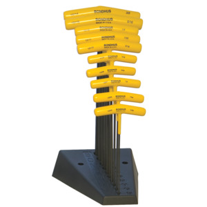 Bondhus 13190 Ball Hex Set 3/32-3/8 T-Handle 10 Pc w/Stand