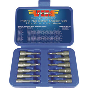 VIM Tools NSM100 12-Pc Metric Nut-Setter Set
