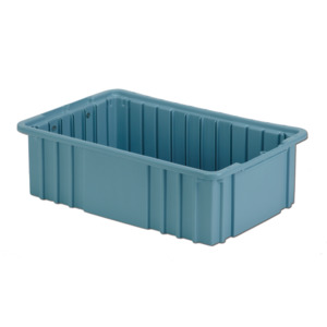 Lewis Bins NDC2050 Divider Tote Box, Light Blue, OD 16.5" x 10.9" x 5"