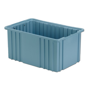 Lewis Bins NDC2080 Divider Tote Box, Light Blue, OD 16.5" x 10.9" s 8"