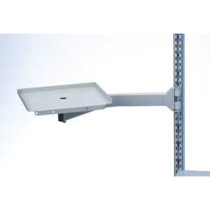 Lista 8839 Equipment Shelf with Double Articulating Arm, 12-3/8" W x 12-3/8" D