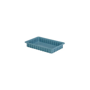 Lewis Bins DC2025 Divider Tote Box, Light Blue, OD 16.5" x 10.9" x 2.5"