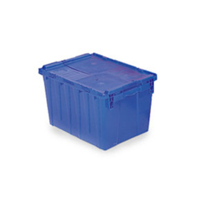 Lewis Bins FP182 Attached Lid Container, Blue, 21.8" x 15.2" x 12.9
