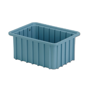 Lewis Bins 6000307 Divider Tote Box, Light Blue, OD 10.8" x 8.3" x 5"
