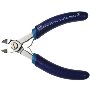 Swanstrom M609 Medical Device ESD-Safe Medium Short Nose Diagonal Cutter, Semi-Flush, 5.18" Long