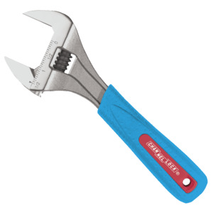 Channellock 8WCB 8" Adjustable Wrench with Cushion Grip and Extra Wide Opening Head (1-1/2")