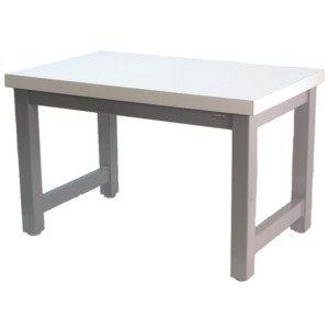 BenchPro HF3072-GREY-STDTOPWHT Harding Super Heavy Duty Work Bench with Square Edge Top, 30" D x 72" L x 32" H