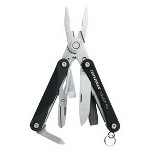 Leatherman 831195 Leatherman Multi-Tool Squirt PS4 Black 9-In-1 Key Ring