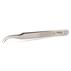 Weller-Erem 7SA Tweezers, Swiss, Curved, Very Fine, Micro Point, Stainless Steel, 4.724"