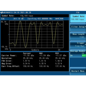 Keysight N9321CK/DMA ASK/FSK Demodulation Analysis Option, For BSA N9321C