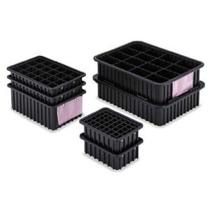 Lewis Bins DC3050-XL Conductive Tote Box, (I.D.) 20.1" L x 15.1" W x 4.9" H