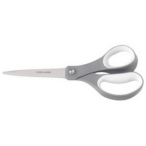 Fiskars 01-004761J Scissors 8 In LGray/White Ambidextrous