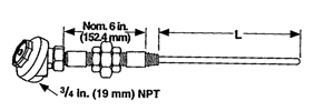 Watlow AT Style Mineral Insulated Dual Element Thermocouple